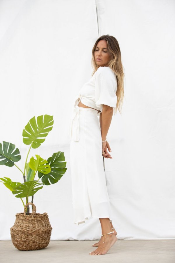 White Wrap Skirt
